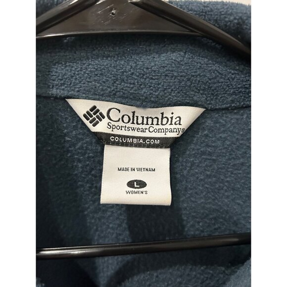 Columbia Women's Full-Zip Fleece Jacket Size Large Teal - Picture 5 of 8